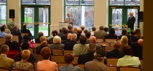 Robert addresses the guests at the Celebration of Faculty Excellence.