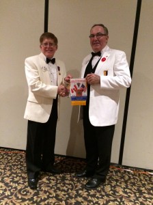 ID Robert presented PID Marvin and several others with friendship banners, Dakota Growers pasta, and Widman chocolates from North Dakota.