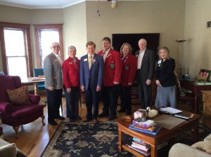 PID Peter and Joaan Cerniglia, ID Robert, DG Shawn Redington, Amy Erickson, PID Art Marson, and Cindy Herbst at Hope House