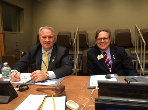 PIP Al Brandel and President Joe Preston led the programs at Lions Day at the UN.