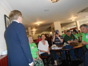 ID Robert speaks to District Lion leaders of 105i at Trabolgan.