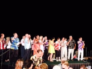 The Directors' Chorus proudly sang President Joe's theme song, "Strengthen the Pride," at every board meeting.