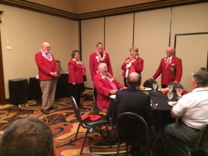 MD5 DGs share their Hawaiian experiences with their colleague DG Chuck prior to his installation.