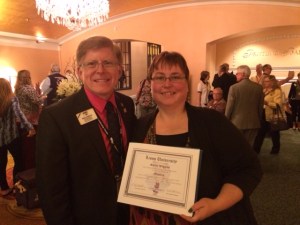 ID Robert and Lion Shelly Wiggins from Saskatchewan celebrate her accomplishment--a "masters" in district Lions leadership.