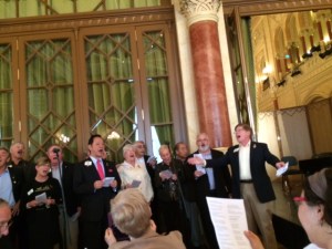 Directors' Chorus sings with IP Dr. Yamada.